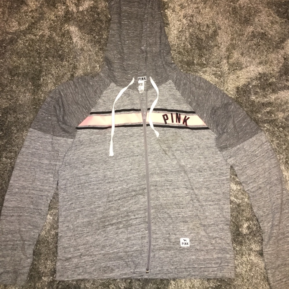 VS pink zip up hoodie